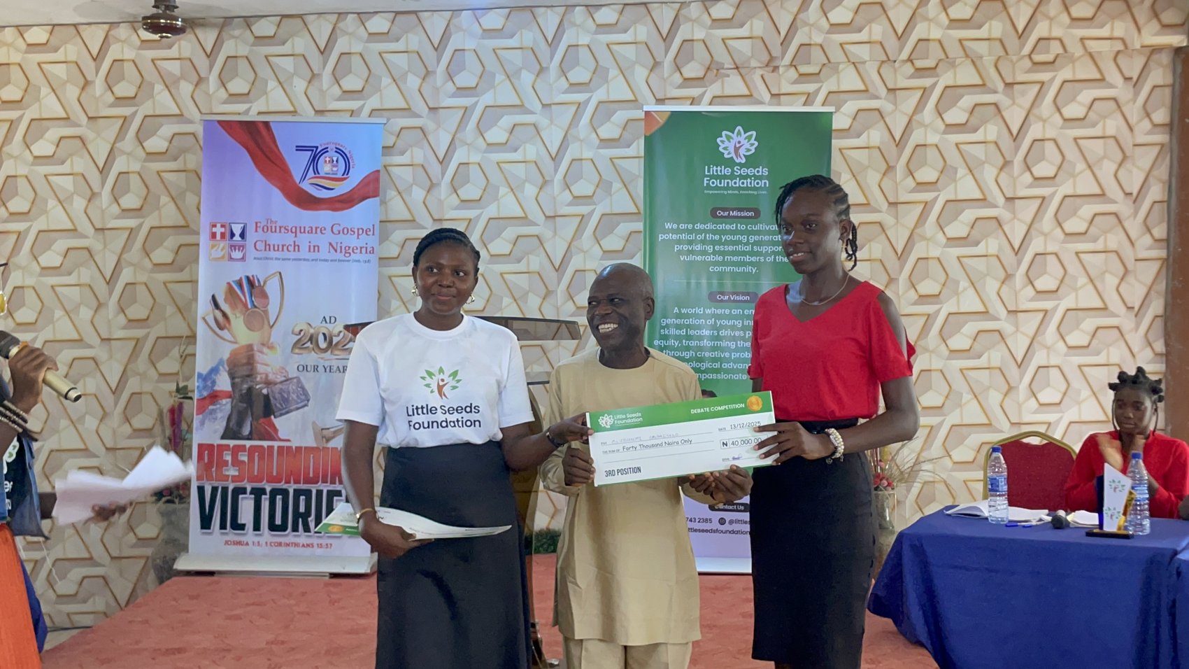 A moment with the second runner-up at the inter-church debate