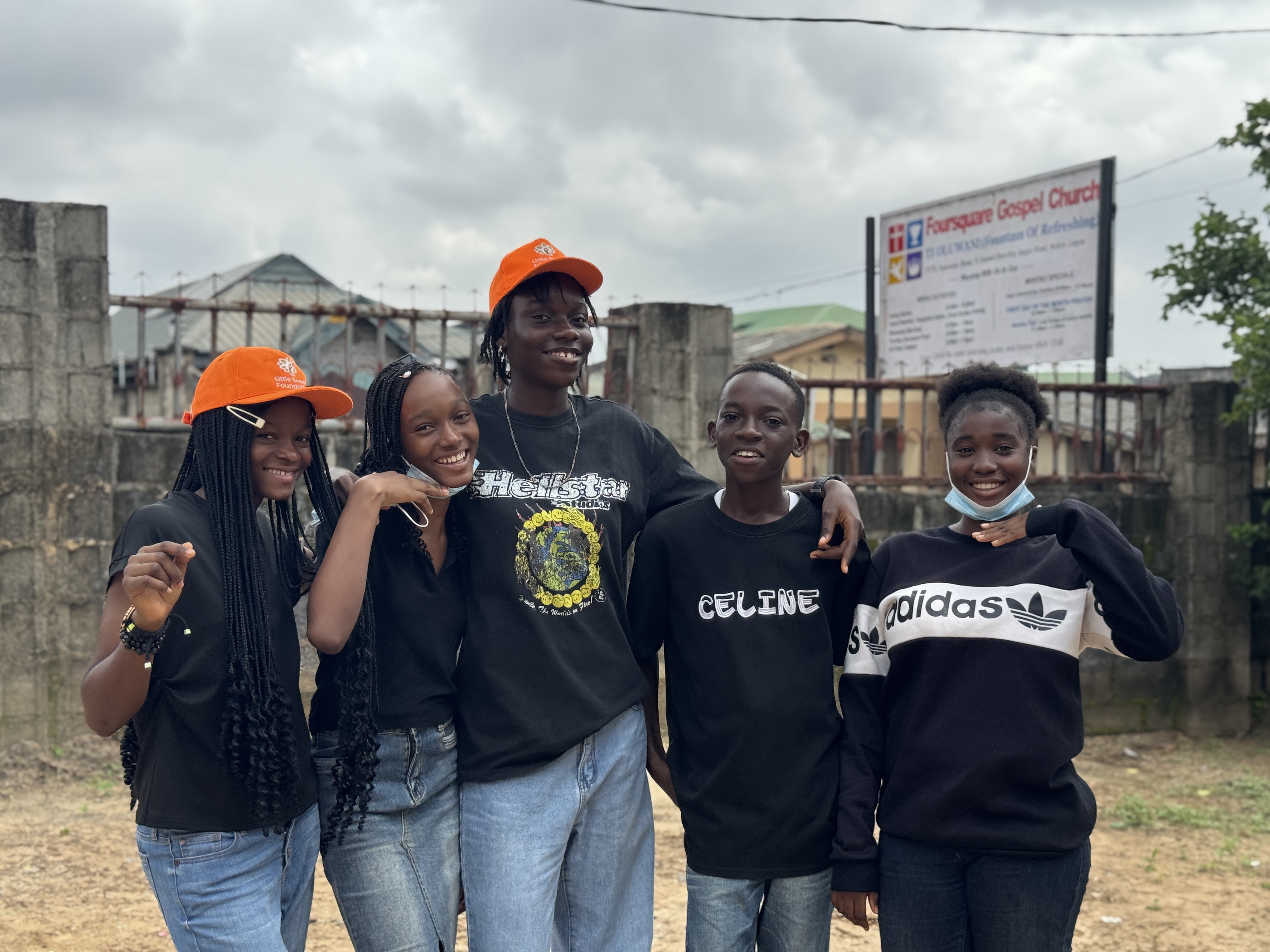 The cleanup team smiling together after the community cleanup